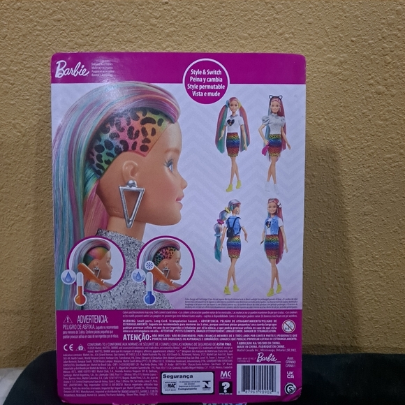 Barbie leopard Rainbow  hair - Picture 2 of 4